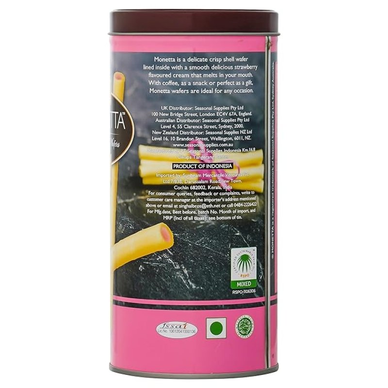 Monetta	Wafer Sticks - Strawberry - Image 3